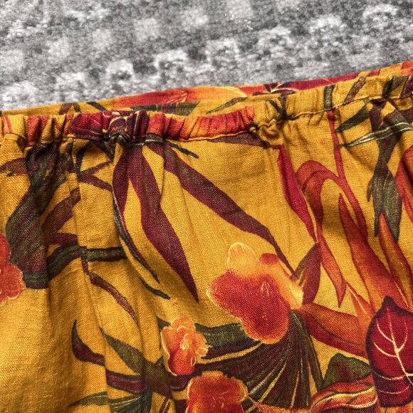 Chico's Design Linen Matching Set Size L/XL Tropical Print Jacket Wrap Skirt NWT - Picture 12 of 16